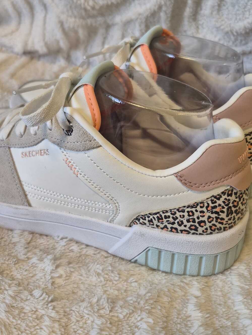 Skechers Court Classics Jade Sneakers Feline Instinct Animal Print Lace Up Sz 9 - Picture 9 of 14